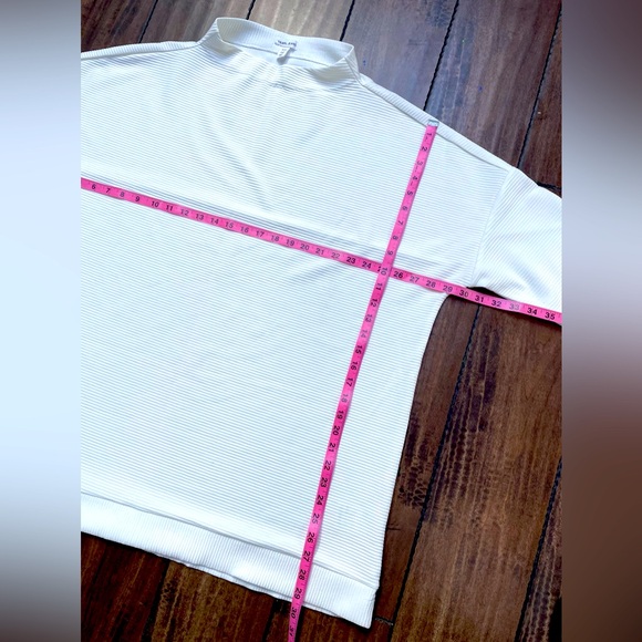 Tribal Jeans White Ribbed Tunic Sweater - Picture 4 of 6